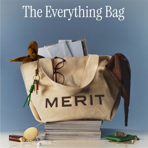 MERIT The Everything Limited Edition Canvas Tote Makeup Bag
